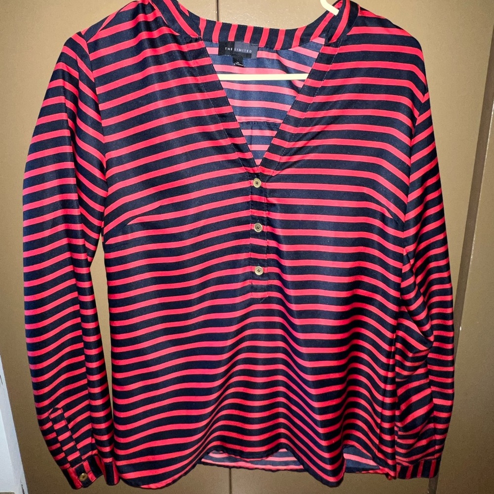 Red/Navy Blouse